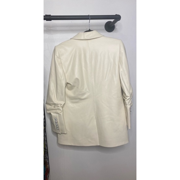 Veronica Beard Beacon Double Breasted Faux Leather Dickey Jacket - Picture 10 of 12